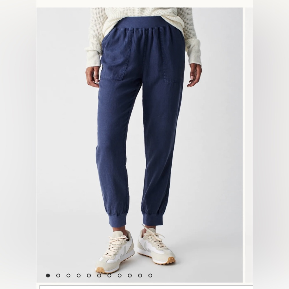 Faherty Navy Blue Arlie Day Joggers XS